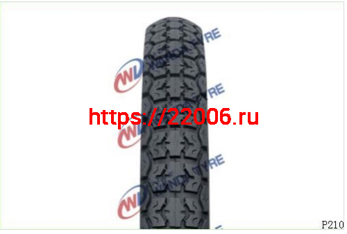 Покрышка 17" 3.00-17 Р210, без камеры, мотоцикл, Баджадж передние, WANDA