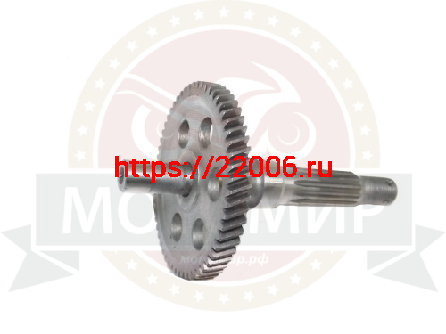 Вал заднего колеса в сборе с шестерней FT50QT короткая 57Z Вал заднего колеса в сборе с шестерней FT50QT короткая 57Z