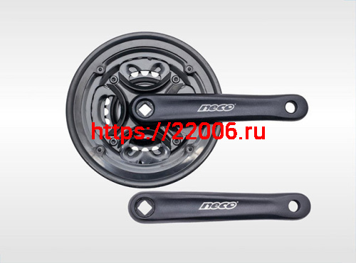 Комплект шатунов 26" D-ED*3 170мм 24/34/42 черный с пластиковой защитой аналог NECO Комплект шатунов 26" D-ED*3 170мм 24/34/42 черный с пластиковой защитой аналог NECO