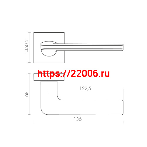 Ручка Fuaro (Фуаро) раздельная K.DM51.FLOW (FLOW DM) SSC-16 сатинированный хром фото 2 Ручка Fuaro (Фуаро) раздельная K.DM51.FLOW (FLOW DM) SSC-16 сатинированный хром фото 2