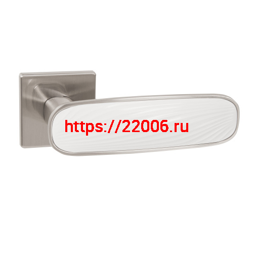 Ручка Punto (Пунто) раздельная K.EST.Q52.SHADE SN/WH-3 матовый никель/белый Ручка Punto (Пунто) раздельная K.EST.Q52.SHADE SN/WH-3 матовый никель/белый