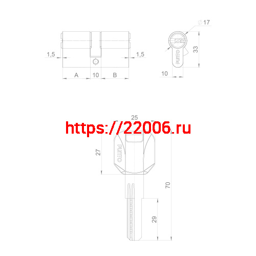 Цилиндровый Punto (Пунто) механизм (Z400/90) Z4000Key90(30+10+50) CP хром фото 4 Цилиндровый Punto (Пунто) механизм (Z400/90) Z4000Key90(30+10+50) CP хром фото 4