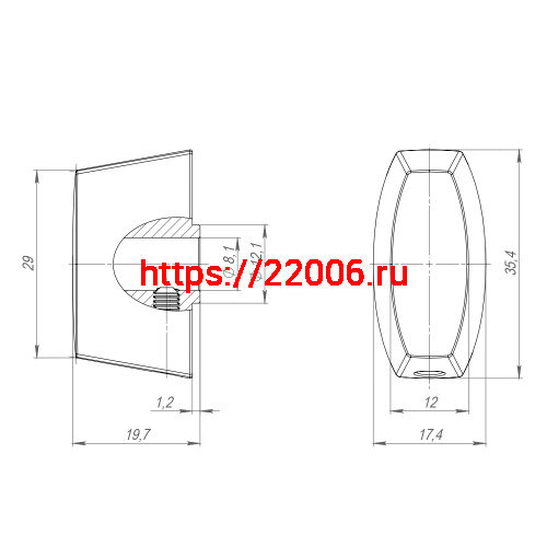 Вертушка Armadillo (Армадилло) на цилиндр T.Knob-Slim BL-26 черный фото 3 Вертушка Armadillo (Армадилло) на цилиндр T.Knob-Slim BL-26 черный фото 3
