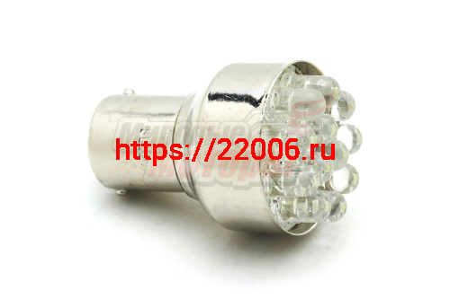 Лампа 12 В BA15S (T25), 12 светодиодов LED, 21W, белая Лампа 12 В BA15S (T25), 12 светодиодов LED, 21W, белая