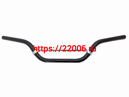 Руль алюминиевый с перемычкой на болтах средний (черный)