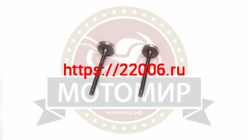 Клапана 4х такт. GY6-125, Альфа125 впускной/выпускной (d24/h65мм d21.5/h64,5мм) (компл)