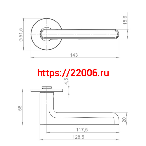 Ручка Armadillo (Армадилло) раздельная R.YM.CINNAMON BL-26 черный фото 3 Ручка Armadillo (Армадилло) раздельная R.YM.CINNAMON BL-26 черный фото 3