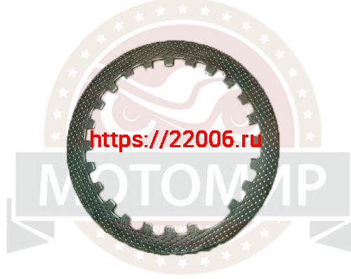 Диск сцепления CG/CB, YX140-160, YBR125 (156FMI-162FMJ) Хантер (металл. 4 шт) (шлицы внутрь) 24з