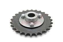 Звезда z=26 шаг 15,875 (посадка на вал шлицы) со сменной ступицей