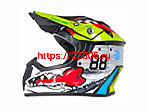 Мотошлем VIRTUE MD-911 Детский Кросс черно-серый с рисунком (M) Мотошлем VIRTUE MD-911 Детский Кросс черно-серый с рисунком (M)