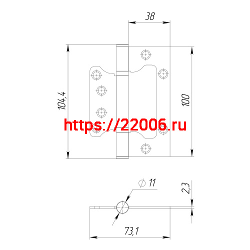 Петля Ajax (Аякс) универсальная без врезки IN4000W SSC (100/P-2B 100x2,3) сатин.хром фото 4 Петля Ajax (Аякс) универсальная без врезки IN4000W SSC (100/P-2B 100x2,3) сатин.хром фото 4