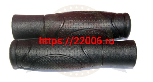 Грипсы для велосипеда 130мм, d-22,2мм, резина, черные, литые