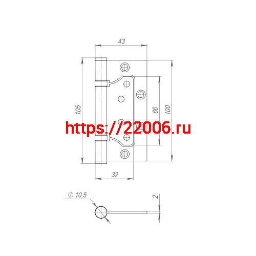 Петля Fuaro (Фуаро) универсальная без врезки IN4300W BL (300-2BB 100x2) (чёрный) фото 3 Петля Fuaro (Фуаро) универсальная без врезки IN4300W BL (300-2BB 100x2) (чёрный) фото 3