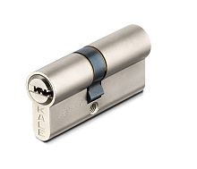 Цилиндровый Kale kilit (Кале килит) механизм 164 SN/90 (40+10+40) mm никель 5 кл.