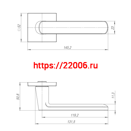 Ручка Ajax (Аякс) раздельная K.JS51.NANO (NANO JS) CP-8 хром фото 2 Ручка Ajax (Аякс) раздельная K.JS51.NANO (NANO JS) CP-8 хром фото 2