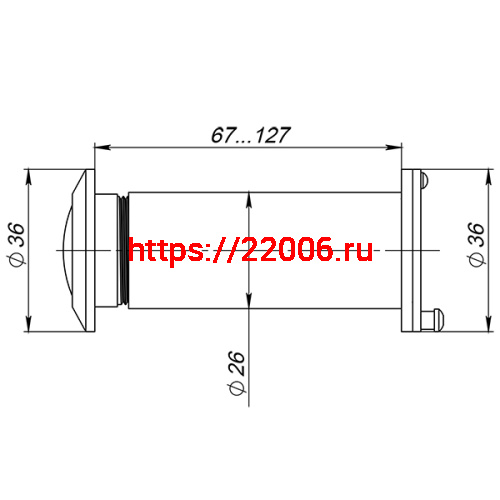 VIEWER Fuaro (Фуаро) 5 DVZ 70x125/25 (оптика пластик, угол обзора 180) CP Хром фото 2 VIEWER Fuaro (Фуаро) 5 DVZ 70x125/25 (оптика пластик, угол обзора 180) CP Хром фото 2