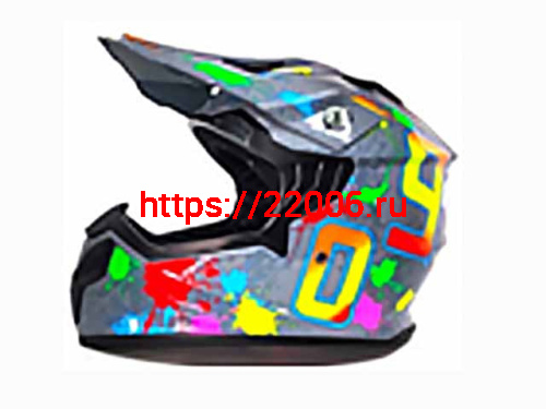 Мотошлем VIRTUE MD-911 Детский Кросс серый с рисунком (L) Мотошлем VIRTUE MD-911 Детский Кросс серый с рисунком (L)