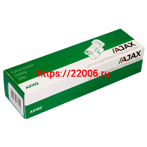 Цилиндровый Ajax (Аякс) механизм (AX102/60) AX1002Knob60 (25+10+25) PB латунь с вертушкой фото 2 Цилиндровый Ajax (Аякс) механизм (AX102/60) AX1002Knob60 (25+10+25) PB латунь с вертушкой фото 2