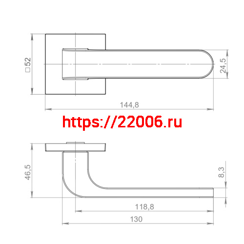 Ручка Ajax (Аякс) раздельная K.JS51.FLEX CP-8 хром фото 2 Ручка Ajax (Аякс) раздельная K.JS51.FLEX CP-8 хром фото 2
