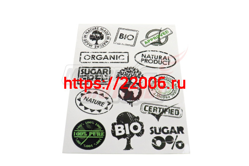 Наклейки: Natural product, Bio, Organic, Sugar 0% и др MV22A4C048 (13 элементов)(21х30) Наклейки: Natural product, Bio, Organic, Sugar 0% и др MV22A4C048 (13 элементов)(21х30)
