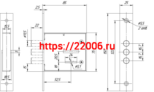 Замок Mettem (Меттэм) врезной сувальдный ЗВ8 852.0.0, 5 кл. фото 2 Замок Mettem (Меттэм) врезной сувальдный ЗВ8 852.0.0, 5 кл. фото 2