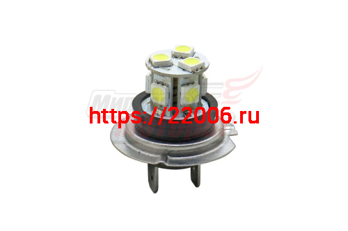 Лампа 12 В H7, 8 светодиодов 5050SMD, фарная белая Лампа 12 В H7, 8 светодиодов 5050SMD, фарная белая