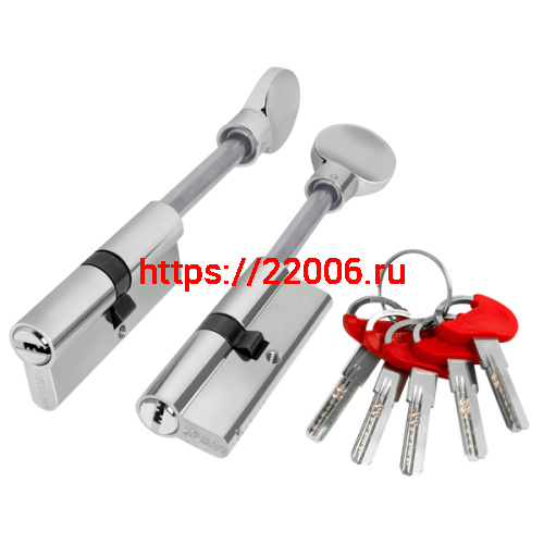 Цилиндровый Fuaro (Фуаро) механизм (D-PRO507/85) D-PRO5007Tang85(50+10+25) CP хром 5Key со штоком
