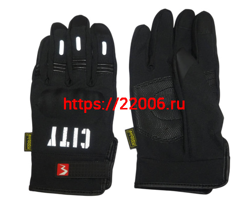 Перчатки MADBIKE-07, текстиль + кожзам, защитные вставки