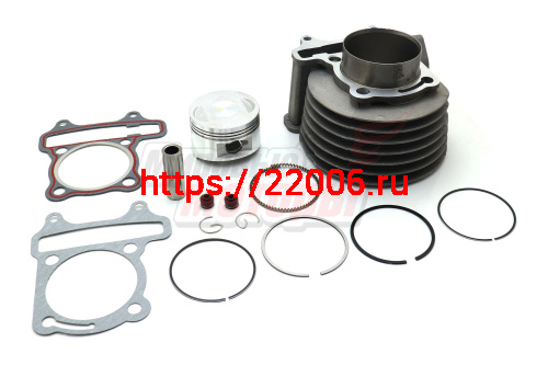 Поршневая в сборе Скутер 4х такт.(цил,порш,кольца,палец) 150см3 57,4 мм 157QMJ S.E.E Поршневая в сборе Скутер 4х такт.(цил,порш,кольца,палец) 150см3 57,4 мм 157QMJ S.E.E