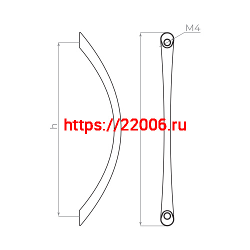 Ручка-скоба Ajax (Аякс) мебельная MB-H-004-96 мм CP хром фото 2 Ручка-скоба Ajax (Аякс) мебельная MB-H-004-96 мм CP хром фото 2
