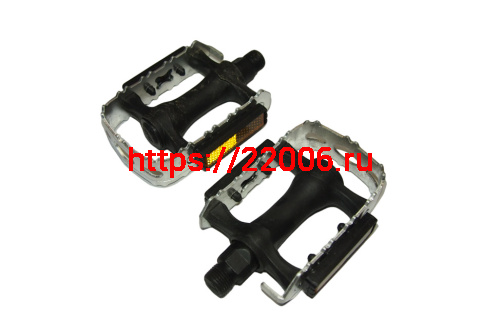 Педали Вело алюминий/пластик 110х80мм, MTB, 9/16, черно/серебр. Педали Вело алюминий/пластик 110х80мм, MTB, 9/16, черно/серебр.
