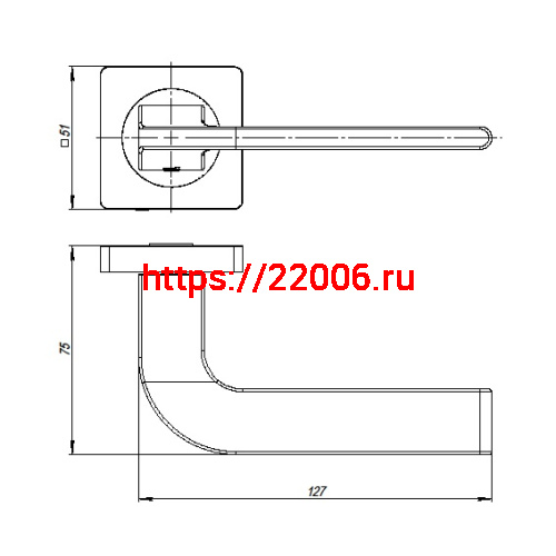 Ручка Ajax (Аякс) раздельная K.JK51.SPLINE (SPLINE JK) BL-24 черный фото 3 Ручка Ajax (Аякс) раздельная K.JK51.SPLINE (SPLINE JK) BL-24 черный фото 3
