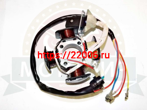 Зажигание 157FMI голое (без маховика) (статор CG125 , Симплер, Хантер, CrossFire) 4 катушки (3108) Зажигание 157FMI голое (без маховика) (статор CG125 , Симплер, Хантер, CrossFire) 4 катушки (3108)