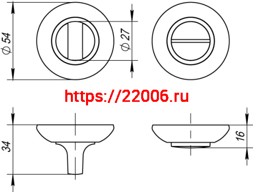 Ручка Fuaro (Фуаро) поворотная BK6 RM AC-9 фото 3 Ручка Fuaro (Фуаро) поворотная BK6 RM AC-9 фото 3
