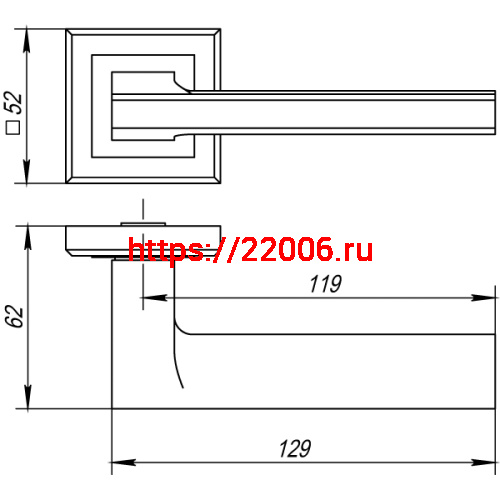 Ручка Punto (Пунто) раздельная K.QL52.VECTOR (VECTOR QL) SN/CP-3 матовый никель/хром фото 2 Ручка Punto (Пунто) раздельная K.QL52.VECTOR (VECTOR QL) SN/CP-3 матовый никель/хром фото 2