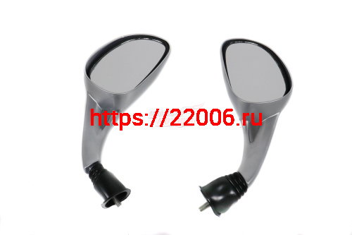 Зеркала (066) пласт. "Каплевидные" объемные серебристые (кол-во в упак. 40 шт.)