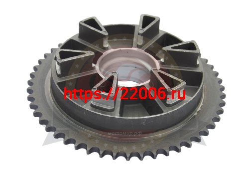 Звезда 52 зуб. (428) цепи, задняя Ява, под вал d51мм, под подшипник в сборе Звезда 52 зуб. (428) цепи, задняя Ява, под вал d51мм, под подшипник в сборе