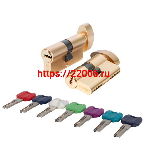 Цилиндровый Punto (Пунто) механизм MaxPro7002Knob60mm(25+10+25) SSG сатин.золото 7key с вертушкой Цилиндровый Punto (Пунто) механизм MaxPro7002Knob60mm(25+10+25) SSG сатин.золото 7key с вертушкой
