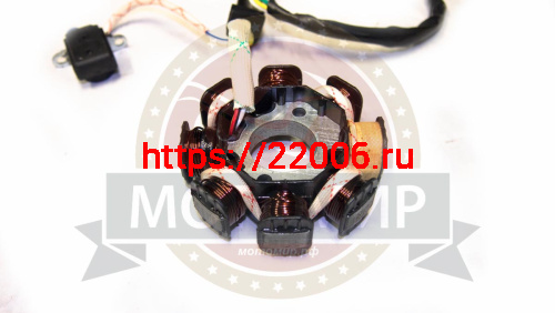 Зажигание 4х т GY6-50, QT-4 голое (без маховика) (cтатор 7+1 катушек 5 пров.) фото 2 Зажигание 4х т GY6-50, QT-4 голое (без маховика) (cтатор 7+1 катушек 5 пров.) фото 2