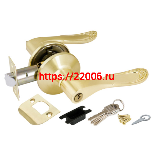 Ручка Punto (Пунто) защелка DK630 SB-ET (6030 SB-E) (кл./фик.) мат.золото
