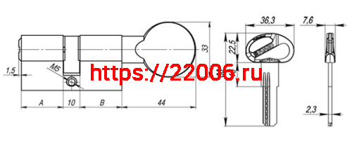 Цилиндровый Fuaro (Фуаро) механизм (D-PRO502/70) D-PRO5002Knob70(30+10+30) PB латунь 5Key фото 3 Цилиндровый Fuaro (Фуаро) механизм (D-PRO502/70) D-PRO5002Knob70(30+10+30) PB латунь 5Key фото 3