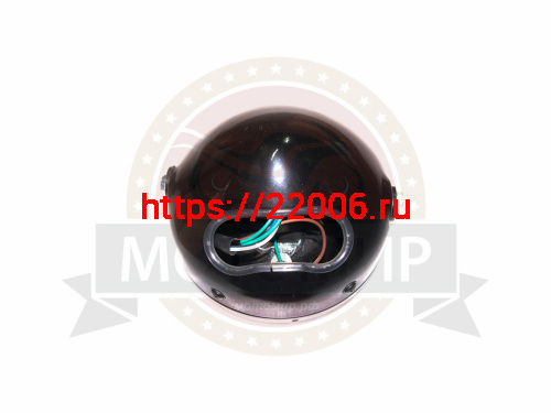 Фара Альфа, FLASH круглая (черная) (НАБОР) фото 3