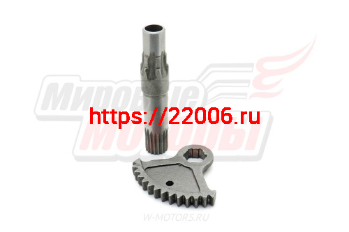 Вал кикстартера Минск с сектором "ММ" фото 2 Вал кикстартера Минск с сектором "ММ" фото 2