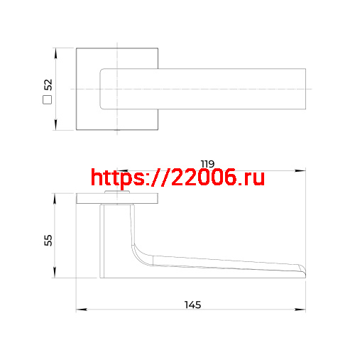 Ручка Ajax (Аякс) раздельная K.JS51.BOND SN-3 матовый никель фото 3 Ручка Ajax (Аякс) раздельная K.JS51.BOND SN-3 матовый никель фото 3