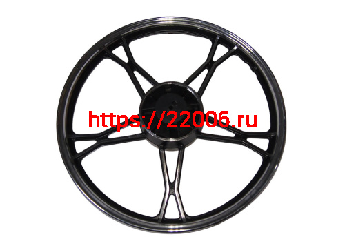 Обод 17" задний литой, барабан. тормоз 1,4-17  Альфа, RAID (стандарт черный) (НАБОР) фото 2