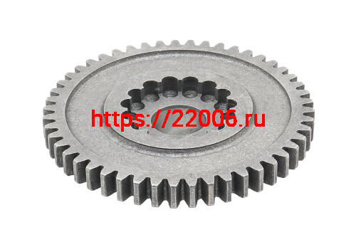 Шестерня редукционная распределит.промеж.вала КПП МБ-8Д, МБ-10Д (49 зубов, под гладкий вал) фото 2