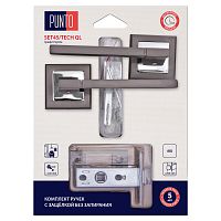 Комплект ручек Punto (Пунто) с защелкой без запирания LM/A SET45K.QL52.TECH/HD GR/CP-23 графит/хром