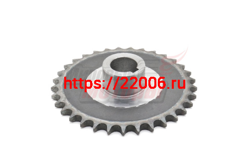 Звезда ведомая 33z мотобуксировщика (d=25мм, шаг 12,7, шпонка 8мм) Звезда ведомая 33z мотобуксировщика (d=25мм, шаг 12,7, шпонка 8мм)