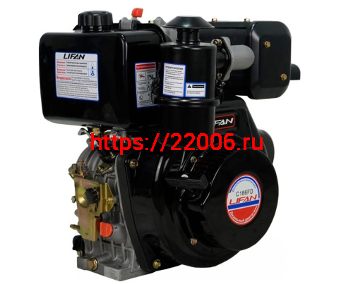 Двигатель LIFAN 10 л.с. С186FD дизельный (вал d25 мм) руч /эл. старт фото 5 Двигатель LIFAN 10 л.с. С186FD дизельный (вал d25 мм) руч /эл. старт фото 5