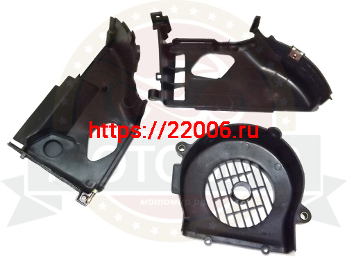 Кожух охлаждения цилиндра 4х такт. в сборе GY6-50/60/80, FT50QT-4A (+кожух крыльчатки 91832) фото 3 Кожух охлаждения цилиндра 4х такт. в сборе GY6-50/60/80, FT50QT-4A (+кожух крыльчатки 91832) фото 3